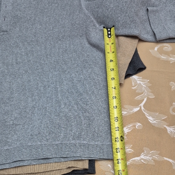 Eddie Bauer/Club Room Men's Crewneck Sweater Trio - Gray, Dark Gray, Tan - Picture 8 of 9